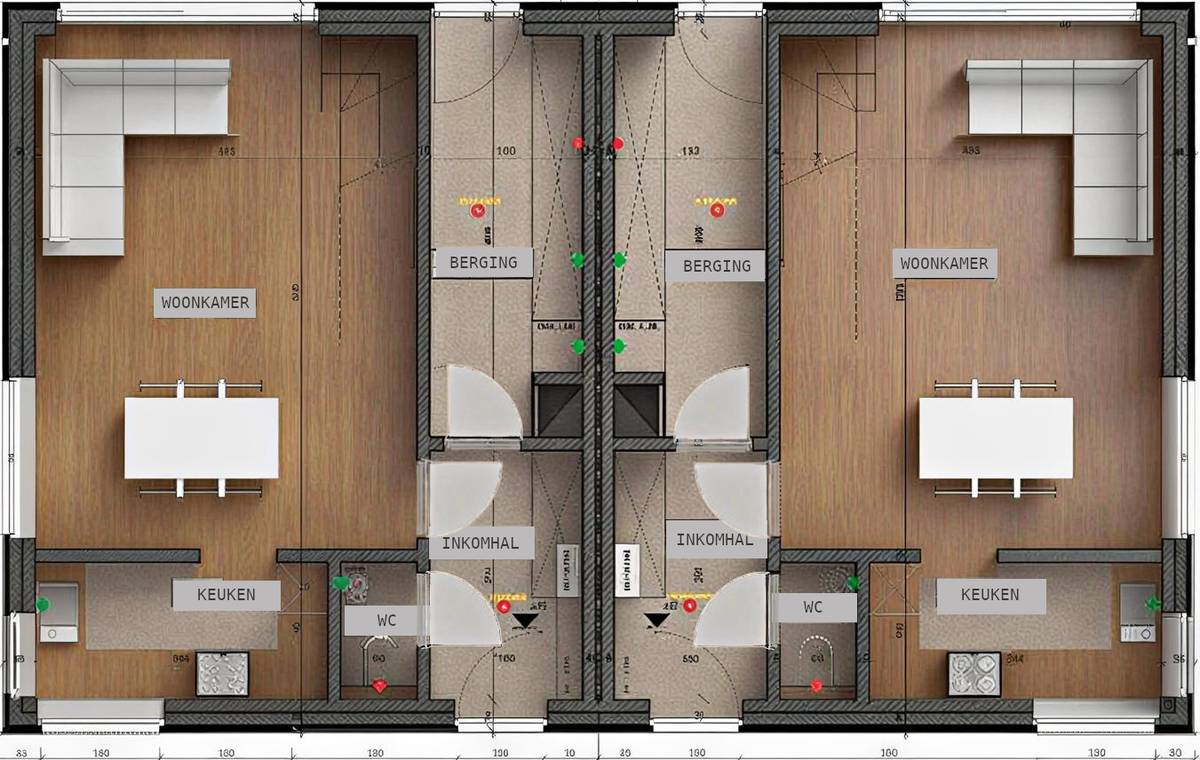 Koolmeesstraat Leopoldsburg — Grondplannen 1